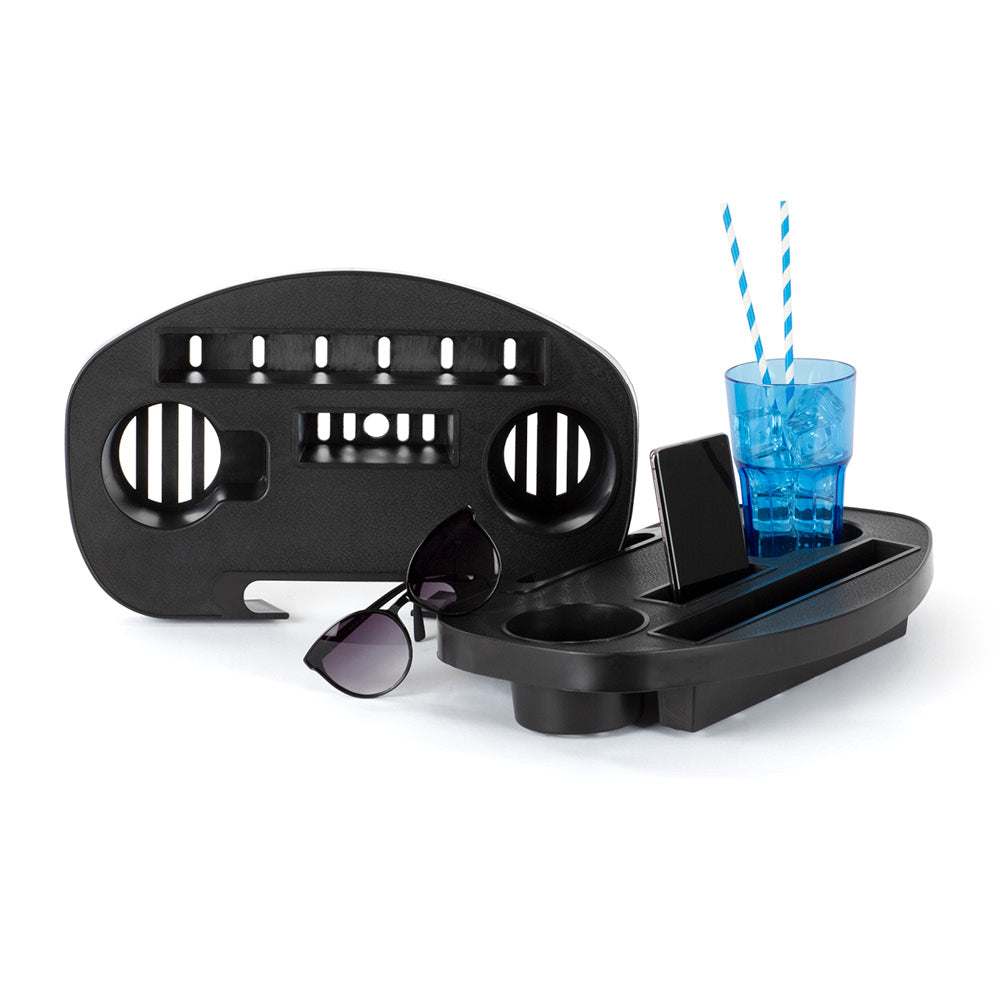 Fineway 2 Pack Chair Side Table Tray Drink Phone Tablet Holder