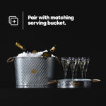 Champagne Serving Tray - Galvanised Steel