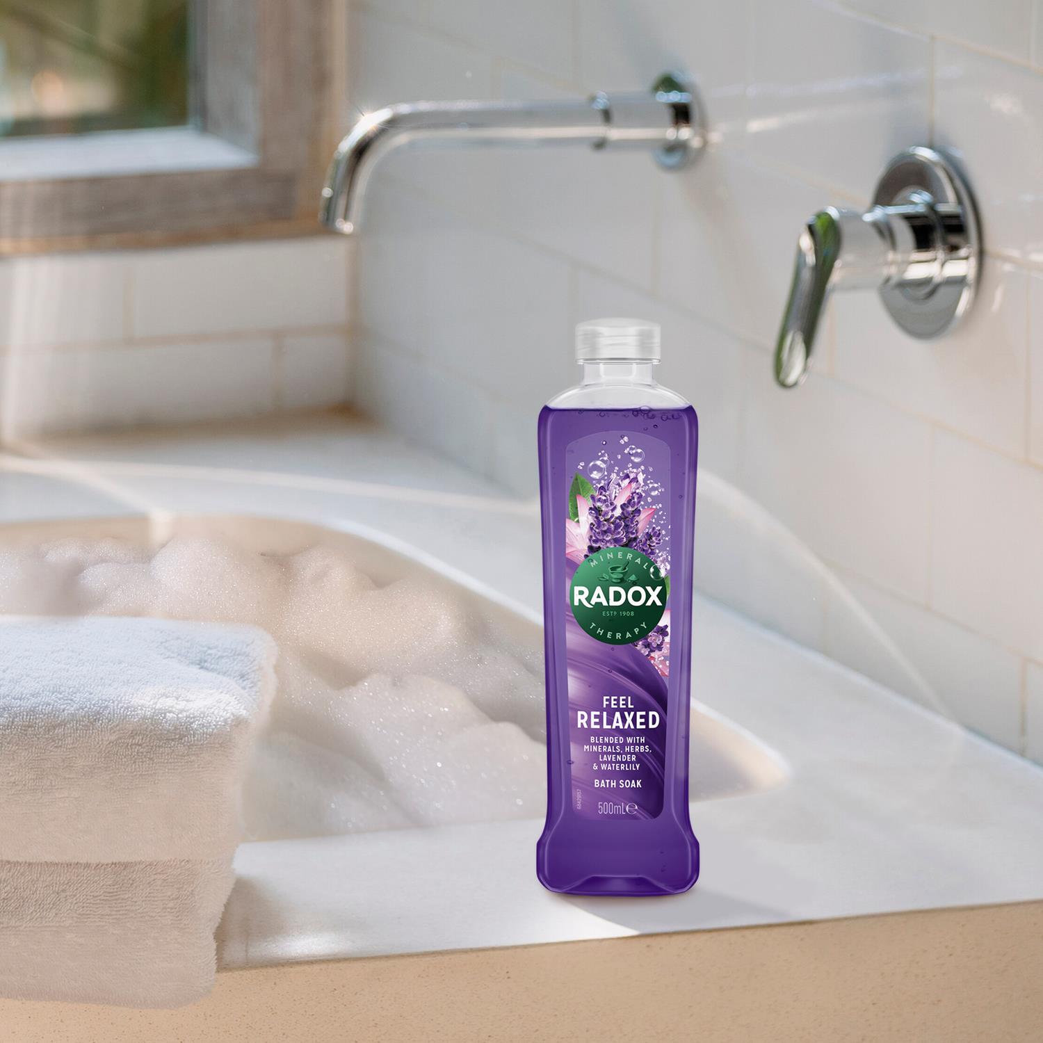 100% Nature Inspired Fragrance Bath Soak, Feel Relaxed, 3 Pack, 500ml | 3 | Purple
