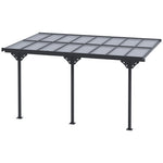 Outdoor Patio Gazebo Pergola, Aluminum Post, 4.35 X 3 M Roof
