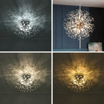 50cm Dandelion Ceiling Light Chandelier 6-light Modern Flush Mount Ceiling Light Fixture | Chrome