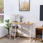 HOMCOM Study Desk With 3-tier Storage Shelves