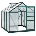 Polycarbonate Walk-in Greenhouse 6x8ft | Dark Green
