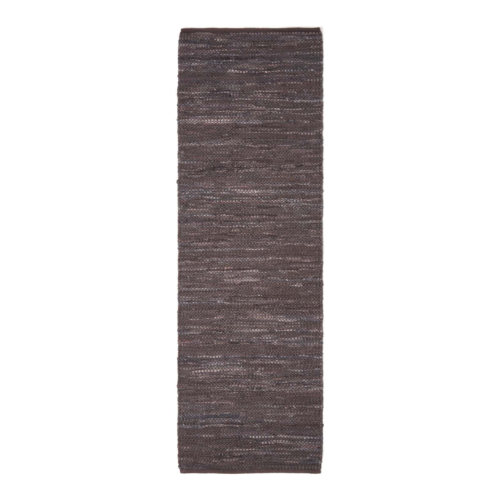 Denver Leather Woven Rug | 200cm | Brown