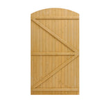 105cm W X 150/180/210cm H Wooden Garden Gate With Arched Top, Pine Wood Outdoor Fence Gate With Installation Hardware | 150cm | Natural