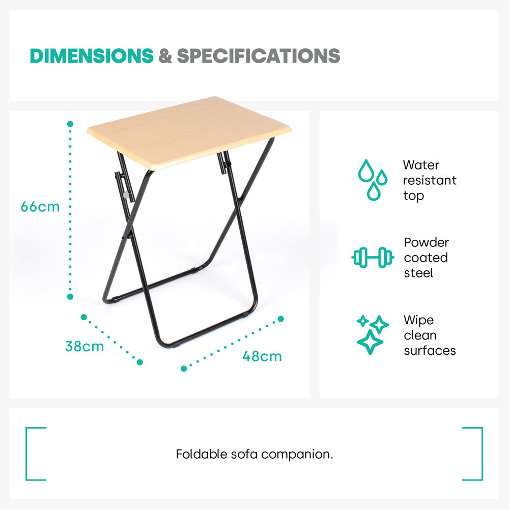 Folding Tray Table - Maple Wood