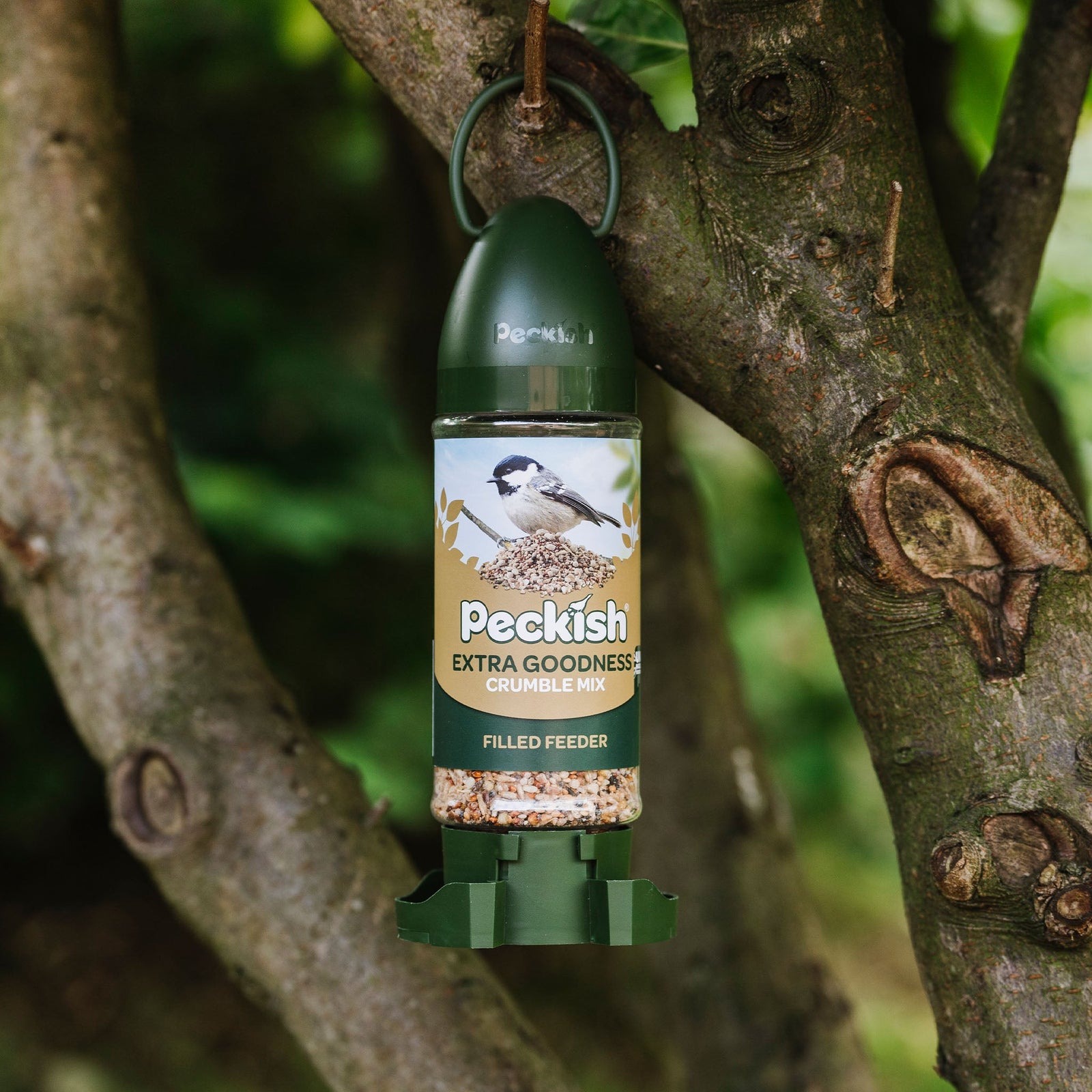 Extra Goodness Crumble Filled Feeder 350g Ready-to-hang | Green