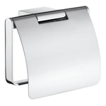 Polished Chrome Wall Mounted Toilet Roll Holder /w Lid Cover | Polished Chrome