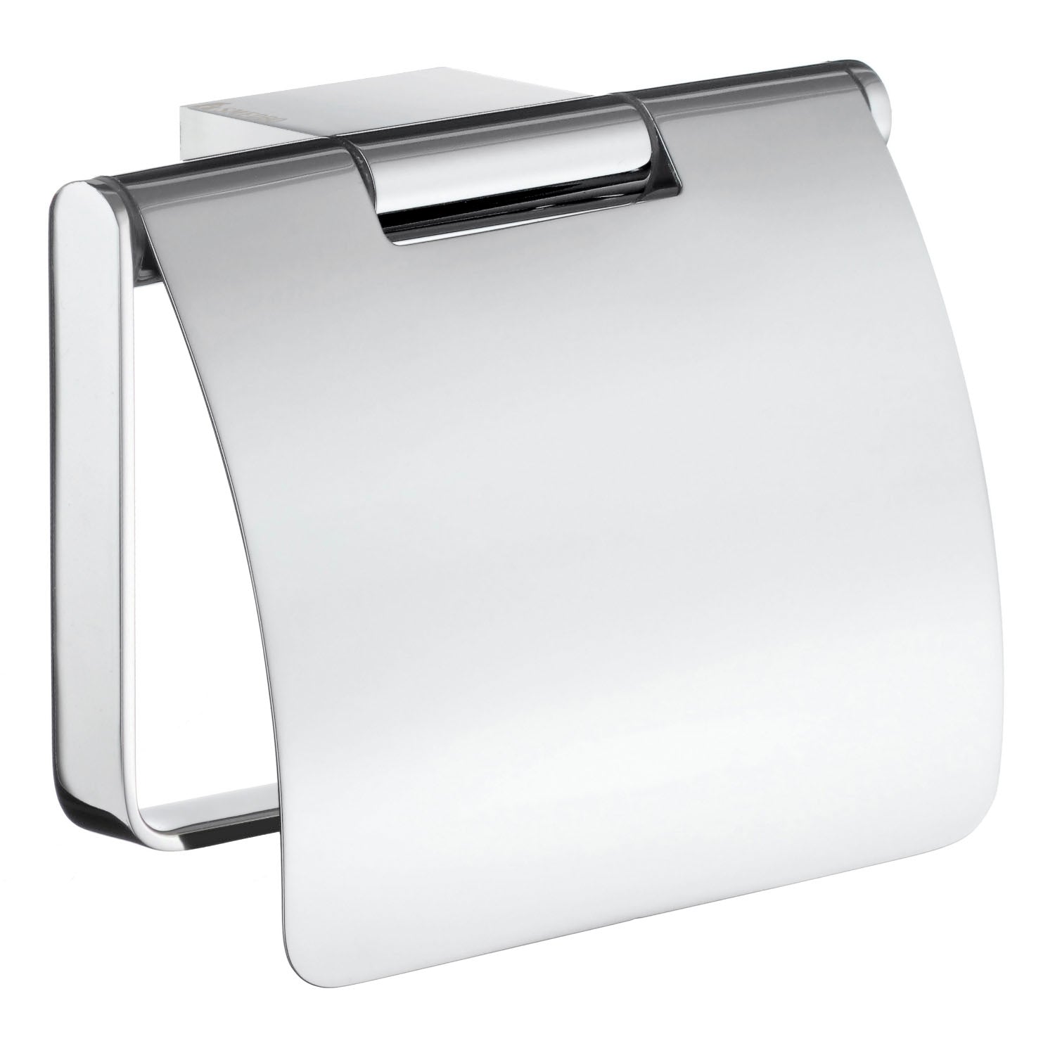 Polished Chrome Wall Mounted Toilet Roll Holder /w Lid Cover | Polished Chrome
