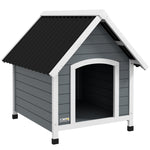 Dog Kennel Outdoor Dog House W/ Removable Floor, For Medium And Large Dogs - Grey | Gray