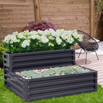 2 Tiers Raised Garden Bed For Planting Outdoor Plants Vegetables