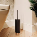 Toilet Brush W/holder Matt Black Free Standing Essentials Collection