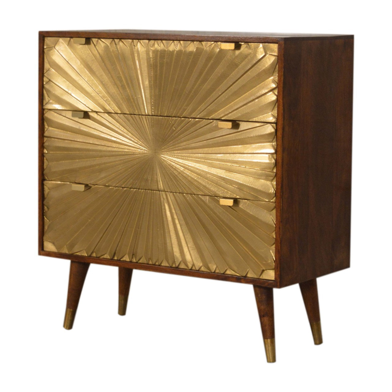 Solid Mango Wood Manila Gold Chest
