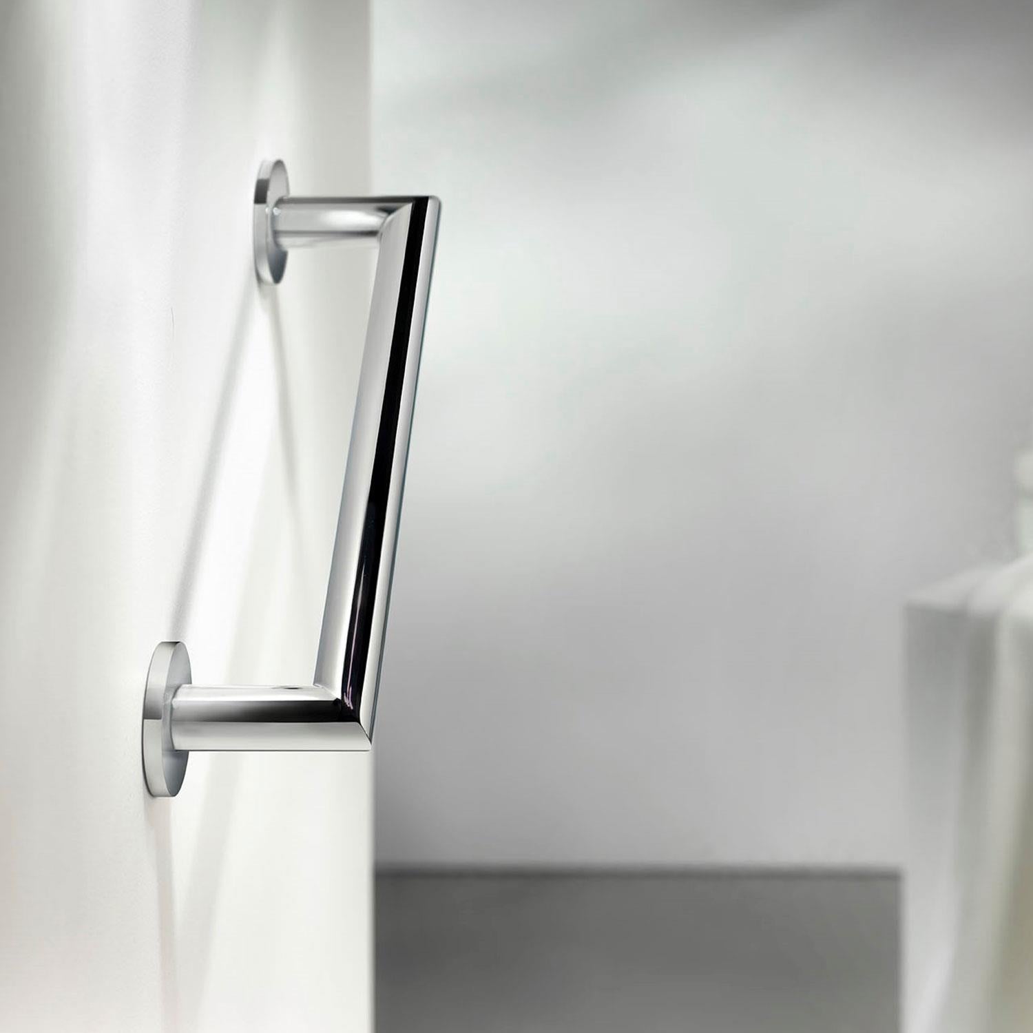 Towel Rail, Silver Gloss, Wall-mounted, 60 Cm. Collection Kubic