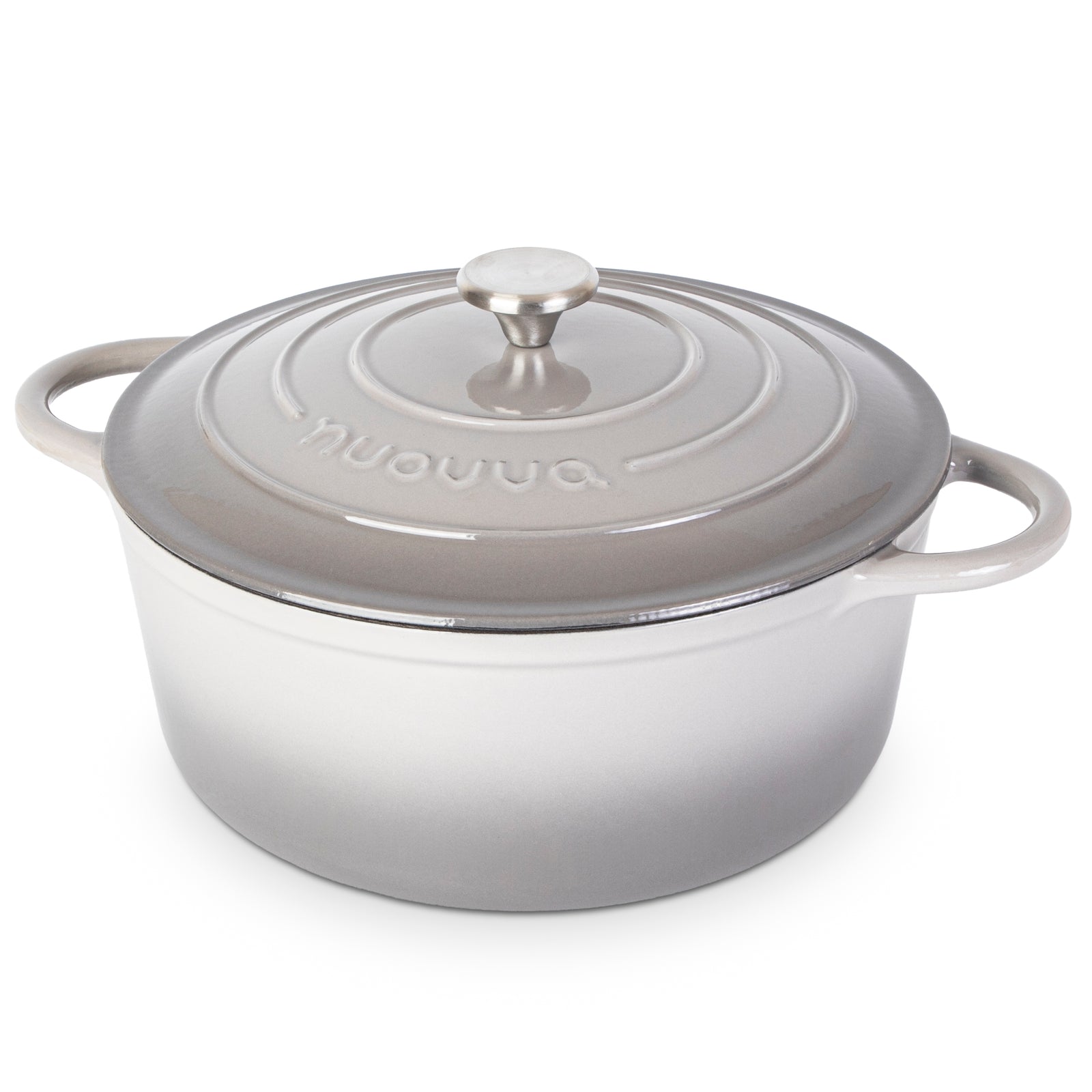 Cast Iron Dutch Oven Casserole Pot With Lid - 30cm (6.9l) | Grey