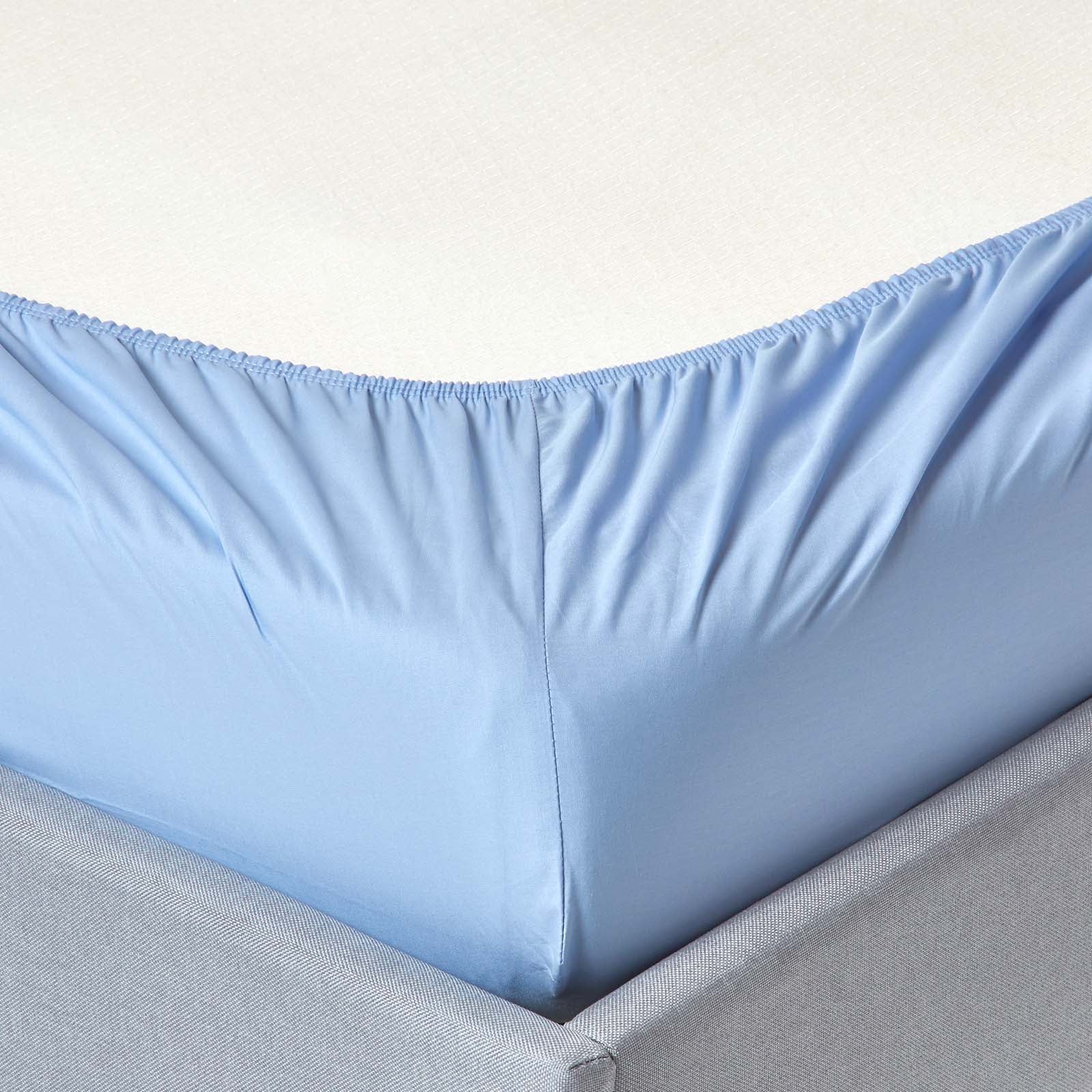 Cotton Fitted Cot Sheets 200 Tc, 70 X 140 Cm, 2 Pack | Cot Bed | Blue