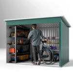 8.5 X 6ft Galvanised Steel Garden Shed With Foundation Kit | Green