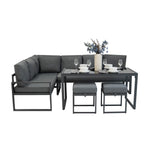 Aluminium Corner Sofa Set | Anthracite