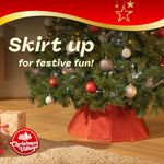 Glossy Tree Skirt 68cm Collapsible With Velcro Closure | Red