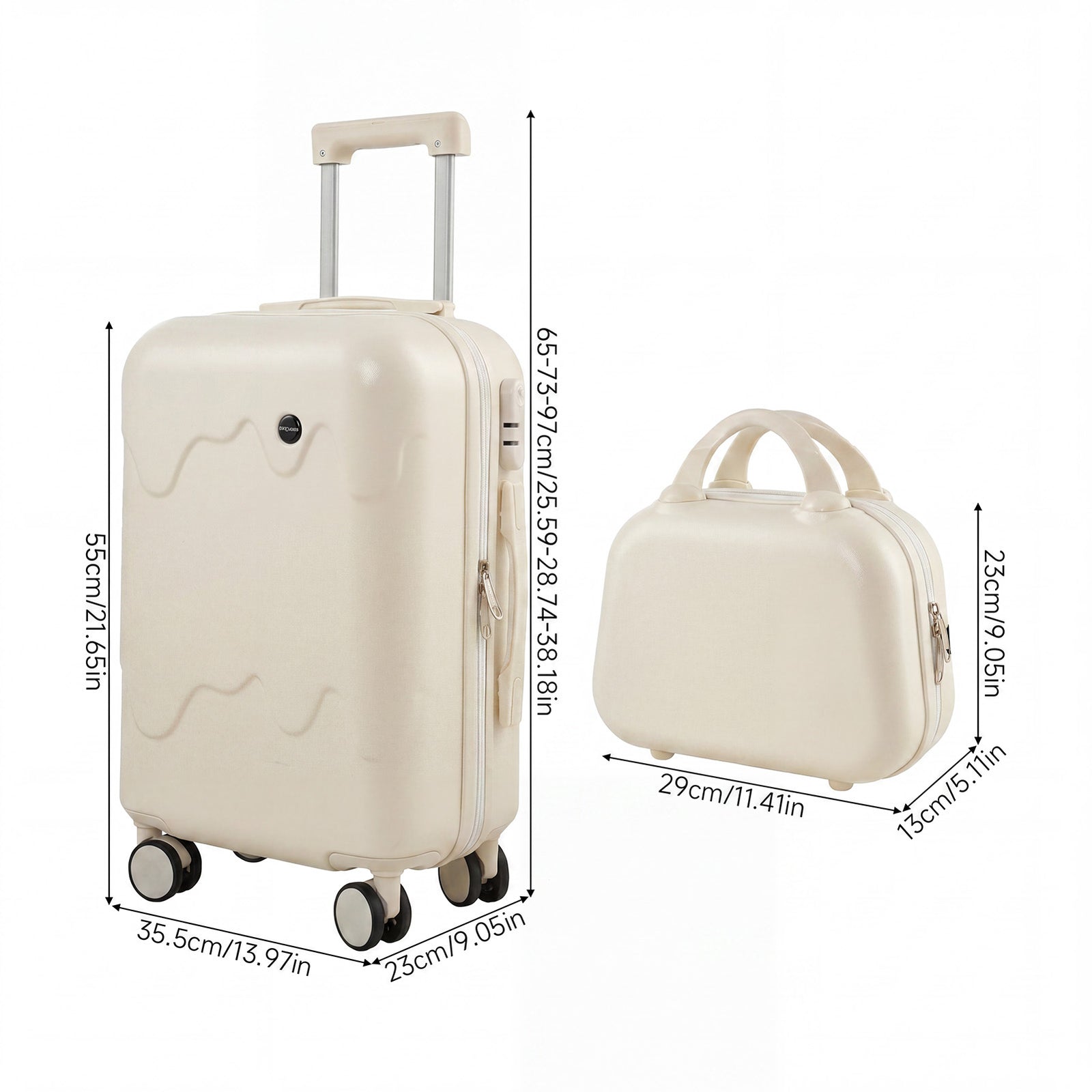 Breeins 2-piece Travel Suitcases Luggage Set