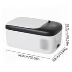 16l / 23l Portable Car Fridge Freezer Compressor Refrigerator With Display Down To -20℃ | Small | White