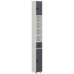 Slim Bathroom Cabinet, Toilet Roll Storage W/ Open Shelves | One Size