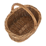 Country Oval Wicker Shopping Basket | Small | Brown