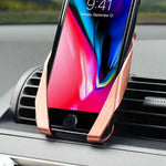 Car Phone Holder Air Vent Mount Bracket Shaped Mobile Phone Stand Gold