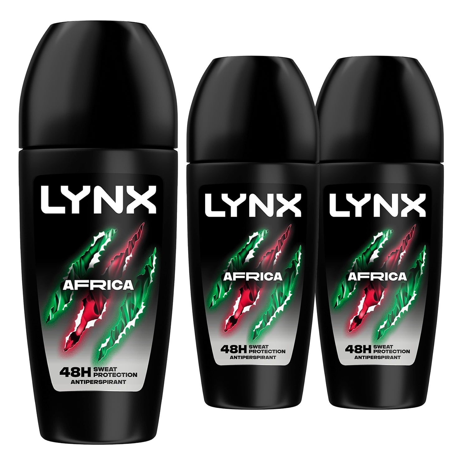 Africa Anti Perspirant Roll On 48 Hours Anti Sweat Protection 50ml, 3 Pack