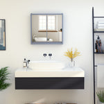 Wall Mounted Mirror Cabinet With Storage Shelf Bathroom | One Size