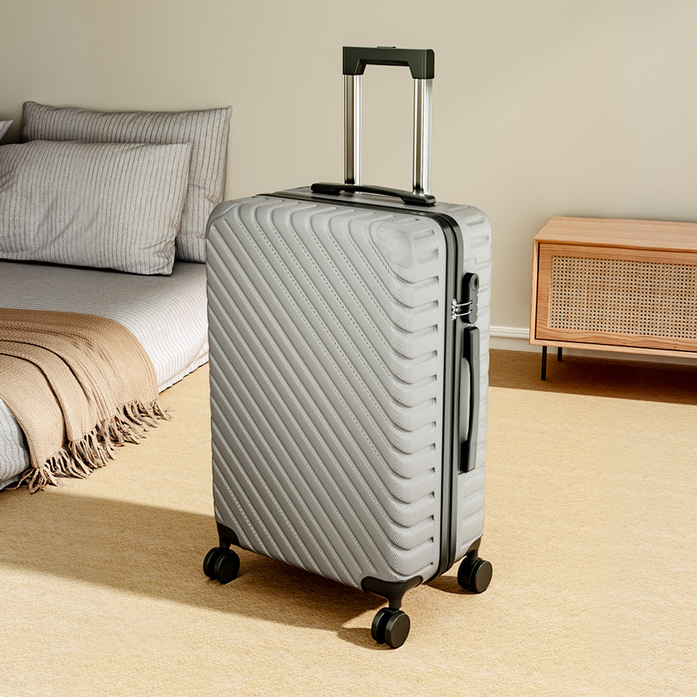 Grey Suitcase With Combination Lock