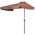 2.3m Half Round Parasol Balcony W/ Crank