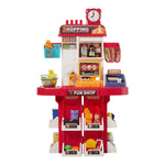 Children Pretend Supermarket Shopping Playset 38pcs Toy Accessory Set | Red