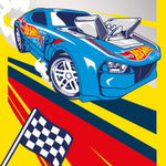Blue Car Birthday Card Official Product