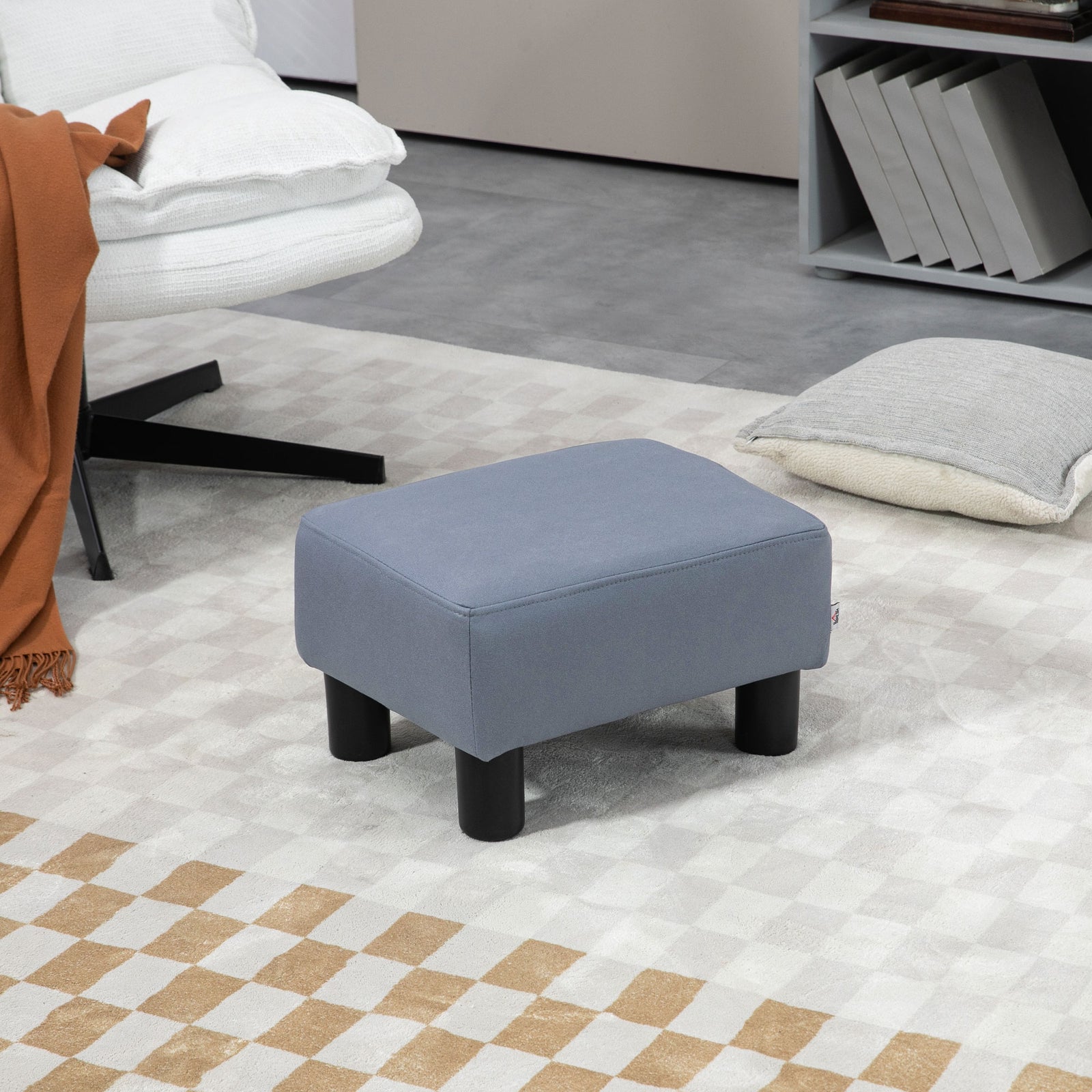 Ottoman Footrest Seat Chair Footstool Microfiber Cloth