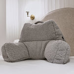 Teddy Borg Cuddle Cushion Pillow | Light Grey