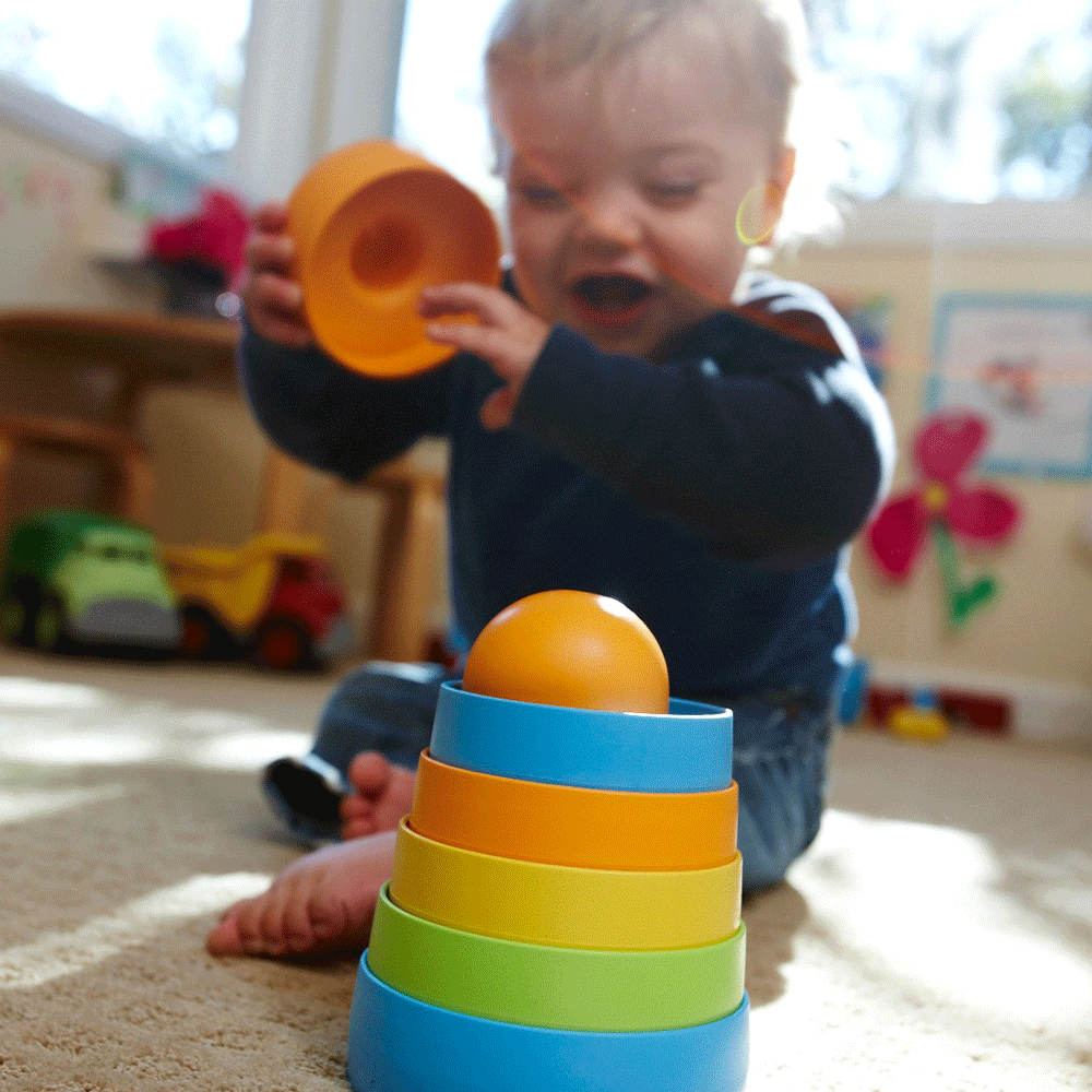 Stacker Toy, 8 Play Pieces, Made From 100% Recycled Plastic