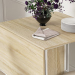 Mobile Drop Leaf Dining Table On Wheels With Storage Shelf | Natura