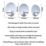 St Helens Assorted Self Adhesive Oval Shaped Plastic Hooks (pack Of 9)