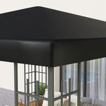 3x3m Gazebo Canopy Replacement Cover, With Drain Holes | Black