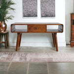 Solid Wood Curved Chestnut Coffee Table