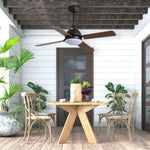 Modern Ceiling Fan Light With Remote, Natural Wood Blades, Led Lighting & Sleep Timer | 4 Blades
