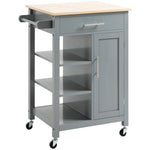 Compact Trolley With Open Shelf, Drawer
