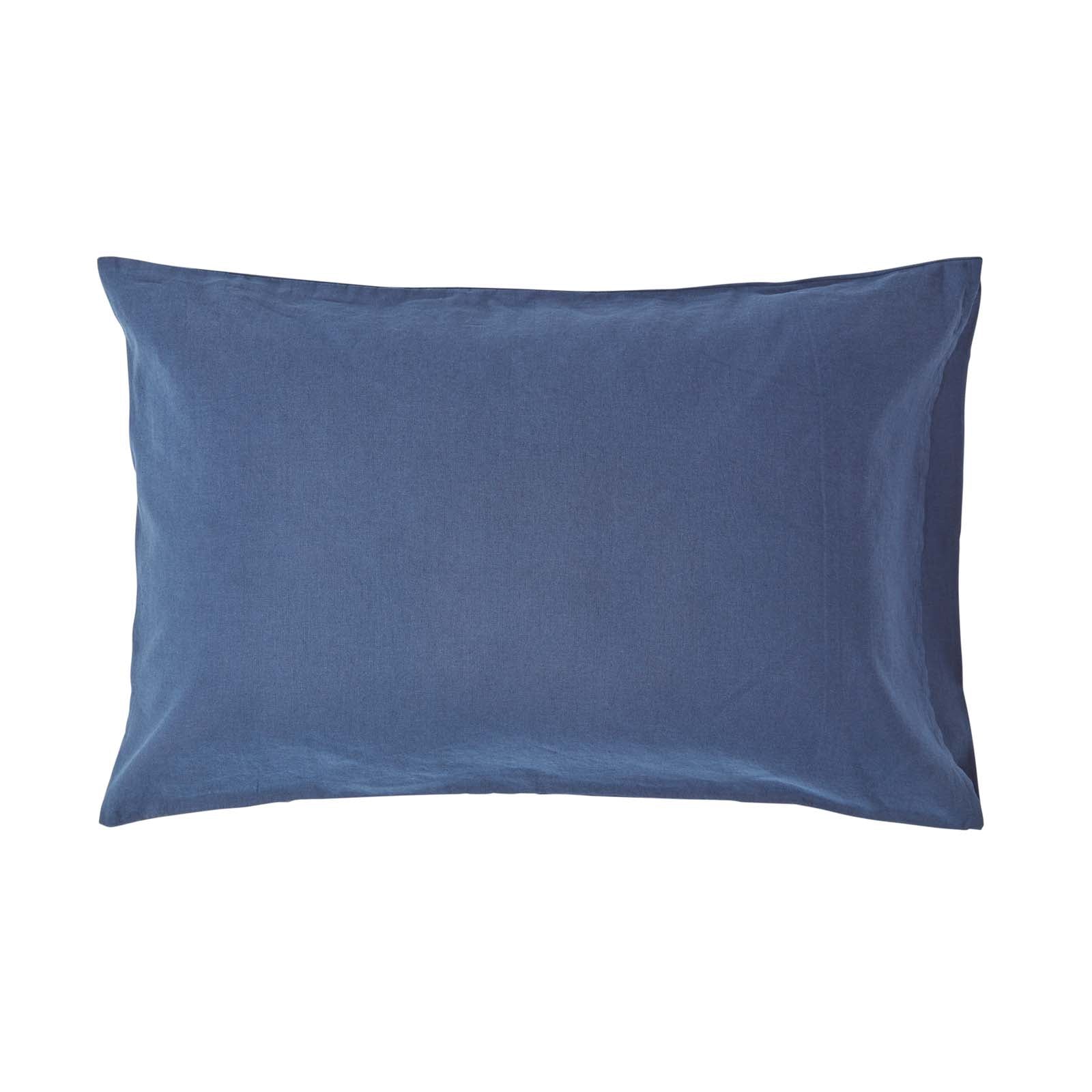 Linen Housewife Pillowcase | 48 x 74cm | Navy Blue