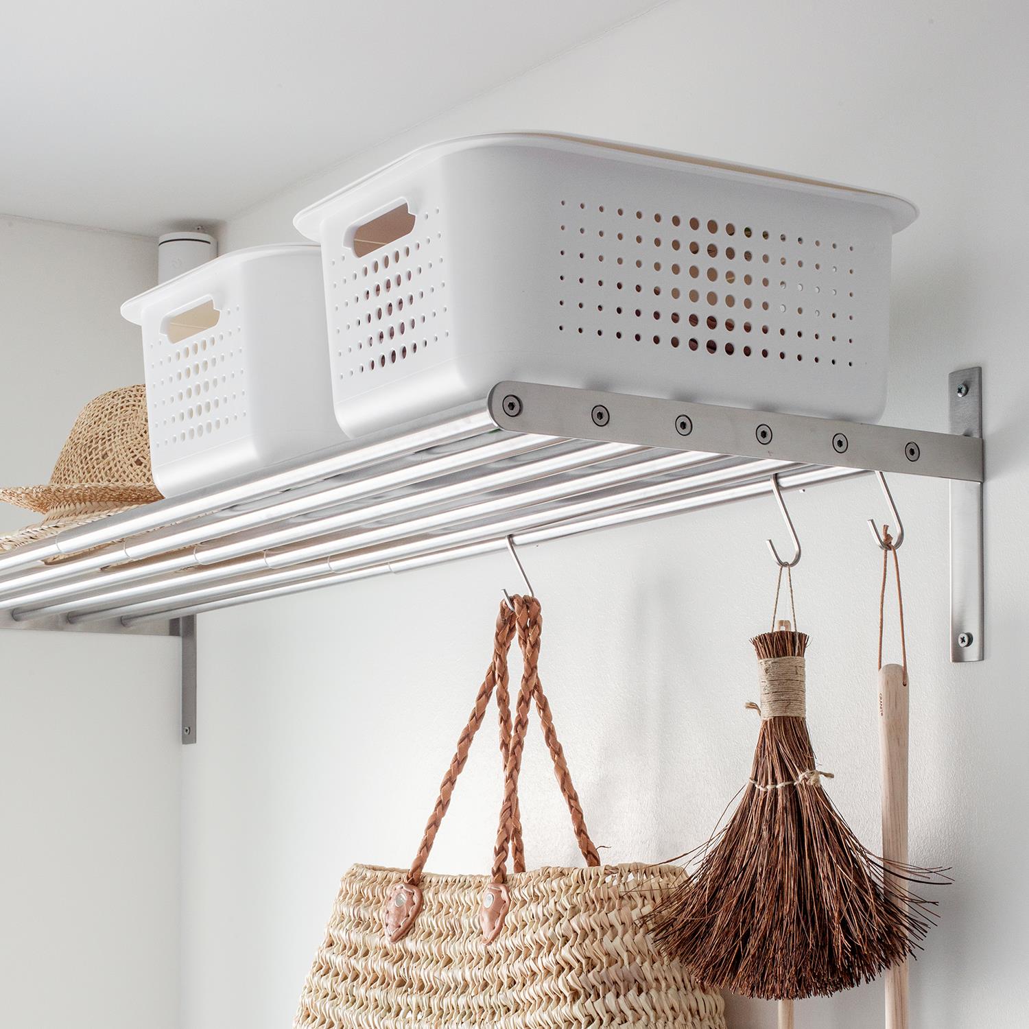 Easy & Stackable Recycled Plastic Lid For Basket, White