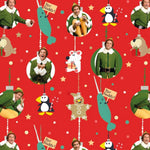 Christmas Gift Wrap, 4 Sheet 4 Tag, Official Product