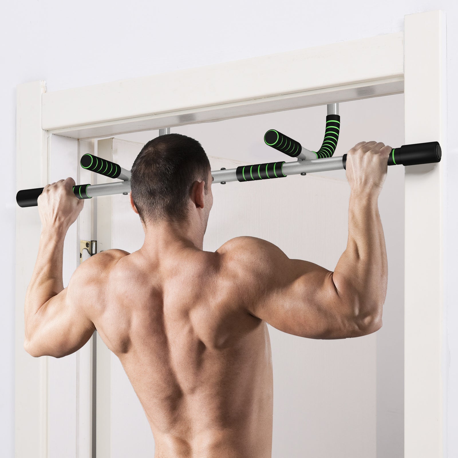 Pull-up Bar For Doorway, Home Fitness Door Horizontal Bar | Green