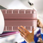 55x35x25cm Lightweight Suitcase - Cabin Carry On - Hard Shell - 4 Wheels Overhead Luggage | Cabin | Rose
