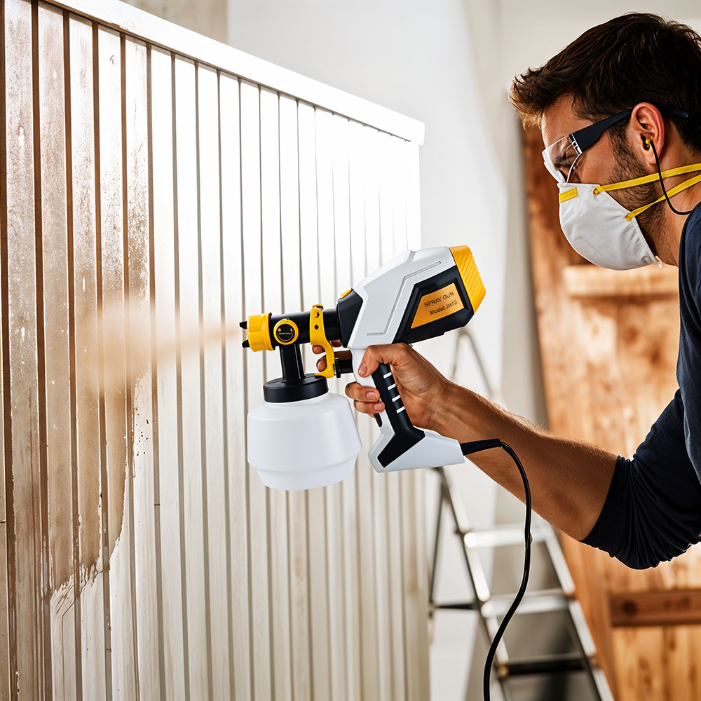Electric Paint Sprayer With 4 Nozzles | One Size | White