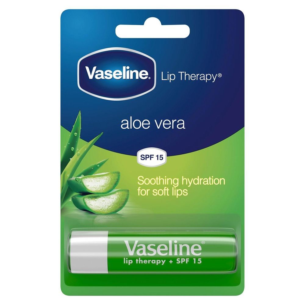 Vaseline Aloe Bundle Lip Balm 8x4g, Spray Body Lotion 3x190ml & Body Moisturiser 3x400ml